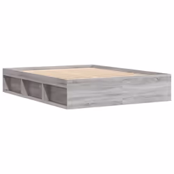 vidaXL Bed Frame Bedroom Mattress Foundation Guest Room Bedstead Bed Base - grey sonoma, 140 x 190 cm - Additional view 7