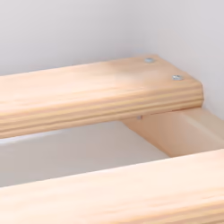 vidaXL Bed Frame Bedroom Mattress Foundation Guest Room Bedstead Bed Base - white, 135 x 190 cm - Additional view 8