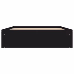 vidaXL Bed Frame Bedroom Mattress Foundation Guest Room Bedstead Bed Base - black, 135 x 190 cm - Additional view 5