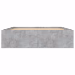 vidaXL Bed Frame Bedroom Mattress Foundation Guest Room Bedstead Bed Base - concrete grey, 135 x 190 cm - Additional view 5