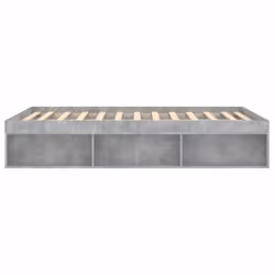 vidaXL Bed Frame Bedroom Mattress Foundation Guest Room Bedstead Bed Base - concrete grey, 135 x 190 cm - Additional view 6