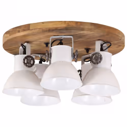 vidaXL Industrial Wall Lamp Hallway Bedside Light Ceiling Lamp Hanging Light - white, round ceiling lamp 5 shades Pcs