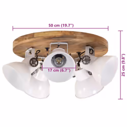 vidaXL Industrial Wall Lamp Hallway Bedside Light Ceiling Lamp Hanging Light - white, round ceiling lamp 5 shades Pcs - Additional view 7