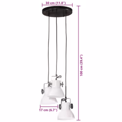 vidaXL Hanging Lamp Ceiling Lamp Chandelier Pendant Lighting 25 W White E27