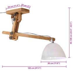 vidaXL Ceiling Lamp Hanging Light Ceiling Pendant Lighting 25 W White E27 - Additional view 7