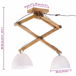 vidaXL Ceiling Lamp Hanging Light Ceiling Pendant Lighting 25 W White E27 - Additional view 7