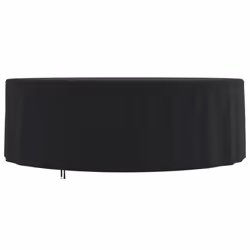 vidaXL Garden Furniture Cover Outdoor Furniture Cover Round Black 420D Oxford - 244 x 71 cm