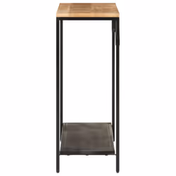 vidaXL Console Table Hallway Coffee End Table Solid Rough Mango Wood and Iron