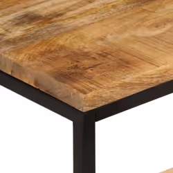 vidaXL Nesting Coffee Tables Nesting Table 3 pcs Solid Rough Mango Wood & Iron - Additional view 4