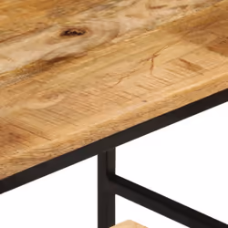 vidaXL Nesting Coffee Tables Nesting Table 3 pcs Solid Rough Mango Wood & Iron - Additional view 5