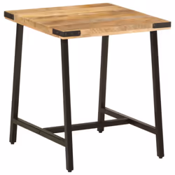 vidaXL Side Table End Table Coffee Tea Sofa Table Solid Wood Mango and Iron