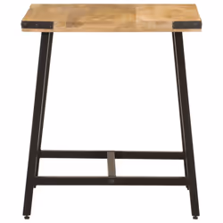 vidaXL Side Table End Table Coffee Tea Sofa Table Solid Wood Mango and Iron