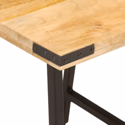 vidaXL Side Table End Table Coffee Tea Sofa Table Solid Wood Mango and Iron - Additional view 4