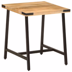 vidaXL Side Table End Table Coffee Tea Sofa Table Solid Wood Mango and Iron - Additional view 8