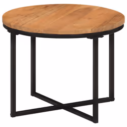 vidaXL Coffee Table Hall End Table Side Sofa Table Solid Wood Acacia and Iron - Additional view 6