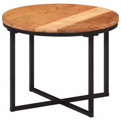 vidaXL Coffee Table Hall End Table Side Sofa Table Solid Wood Acacia and Iron - Additional view 7