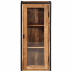 vidaXL Bathroom Wall Cabinet Wall Unit Cupboard Solid Wood Acacia and Iron - Additional view 2