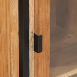 vidaXL Bathroom Wall Cabinet Wall Unit Cupboard Solid Wood Acacia and Iron - Additional view 6