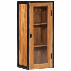 vidaXL Bathroom Wall Cabinet Wall Unit Cupboard Solid Wood Acacia and Iron - Additional view 8