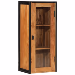 vidaXL Bathroom Wall Cabinet Wall Unit Cupboard Solid Wood Acacia and Iron - Additional view 9