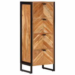 vidaXL Bathroom Cabinet Vanity Unit Storage Cupboard Solid Wood Acacia & Iron - Additional view 10