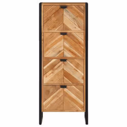 vidaXL Bathroom Cabinet Vanity Unit Storage Cupboard Solid Wood Acacia & Iron - Additional view 2