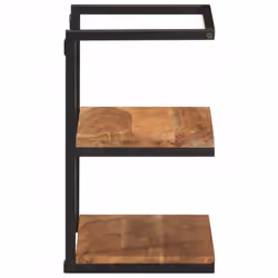 vidaXL Wall Shelf Floating Shelf Wall Storage Rack Solid Wood Acacia and Iron