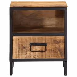 vidaXL Bedside Cabinet Nightstand Side Table Bed Cabinet Solid Wood Mango