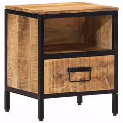 vidaXL Bedside Cabinet Nightstand Side Table Bed Cabinet Solid Wood Mango - Additional view 8