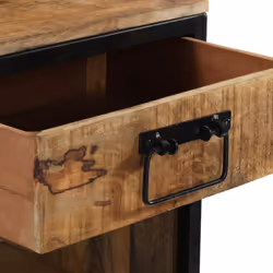 vidaXL Bedside Cabinet Nightstand Side Table Bed Cabinet Solid Wood Mango - Additional view 7