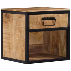 vidaXL Bedside Cabinet Nightstand Side Table Bed Cabinet Solid Wood Mango - Additional view 9
