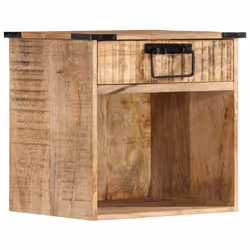 vidaXL Bedside Cabinet Nightstand Side Table Bed Cabinet Solid Wood Mango - Additional view 10