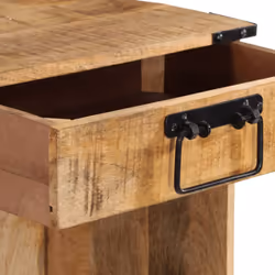 vidaXL Bedside Cabinet Nightstand Side Table Bed Cabinet Solid Wood Mango - Additional view 7