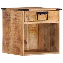 vidaXL Bedside Cabinet Nightstand Side Table Bed Cabinet Solid Wood Mango - Additional view 9