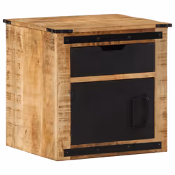 vidaXL Bedside Cabinet Nightstand Side Table Bed Cabinet Solid Wood Mango - Additional view 8