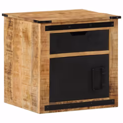 vidaXL Bedside Cabinet Nightstand Side Table Bed Cabinet Solid Wood Mango - Additional view 9