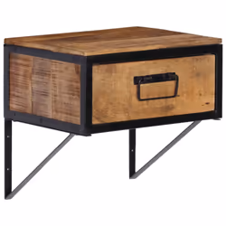 vidaXL Bedside Cabinet Nightstand Side Table Bed Cabinet Solid Wood Mango - Additional view 9