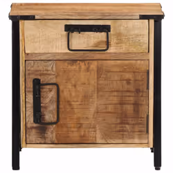 vidaXL Bedside Cabinet Nightstand Side Table Bed Cabinet Solid Wood Mango