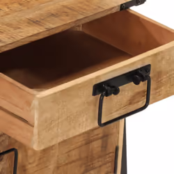 vidaXL Bedside Cabinet Nightstand Side Table Bed Cabinet Solid Wood Mango - Additional view 6