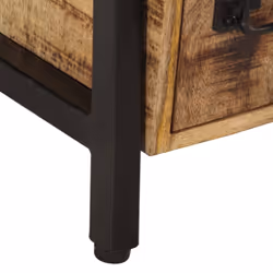 vidaXL Bedside Cabinet Nightstand Side Table Bed Cabinet Solid Wood Mango - Additional view 7