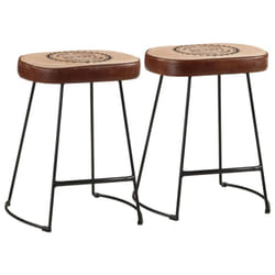 vidaXL Bar Stools Kitchen Bistro Chair Pub Counter Chair 2 pcs Dark Brown