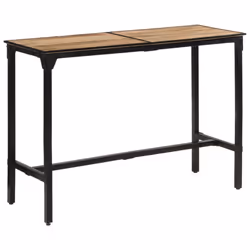 vidaXL Bar Table Garden Outdoor Table Bistro Table Solid Rough Wood Mango