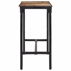 vidaXL Bar Table Garden Outdoor Table Bistro Table Solid Rough Wood Mango - Additional view 4