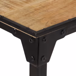 vidaXL Bar Table Garden Outdoor Table Bistro Table Solid Rough Wood Mango - Additional view 6