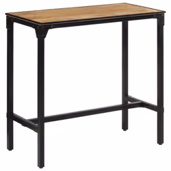 vidaXL Bar Table Garden Outdoor Table Bistro Table Solid Rough Wood Mango