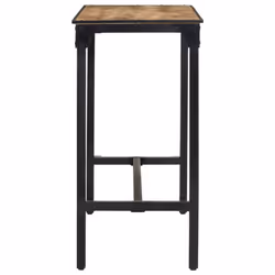 vidaXL Bar Table Garden Outdoor Table Bistro Table Solid Rough Wood Mango - Additional view 4