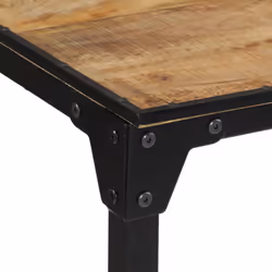 vidaXL Bar Table Garden Outdoor Table Bistro Table Solid Rough Wood Mango - Additional view 6