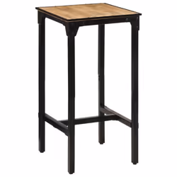 vidaXL Bar Table Garden Outdoor Table Bistro Table Solid Rough Wood Mango