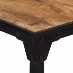 vidaXL Bar Table Garden Outdoor Table Bistro Table Solid Rough Wood Mango - Additional view 6