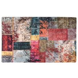 vidaXL Rug Washable Patchwork Anti Slip Home Floor Carpet Floor Area Rug Mat - patchwork, 120 x 170 cm